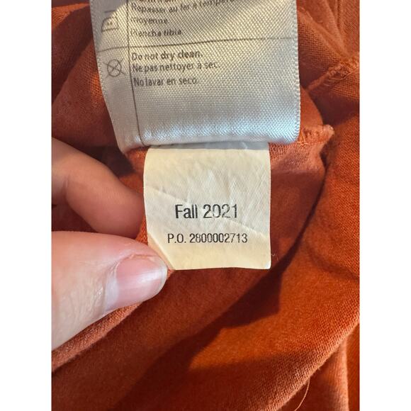 Carhartt L Tall Orange Pocket T-Shirt Men’s Loose Fit Workwear Heavyweight Tee - Picture 7 of 10